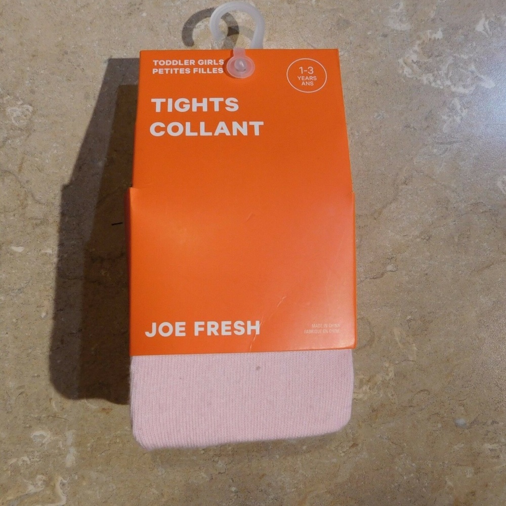 Joe Fresh Pink Girls/ Toddlers Cotton Tights 1-3 y
